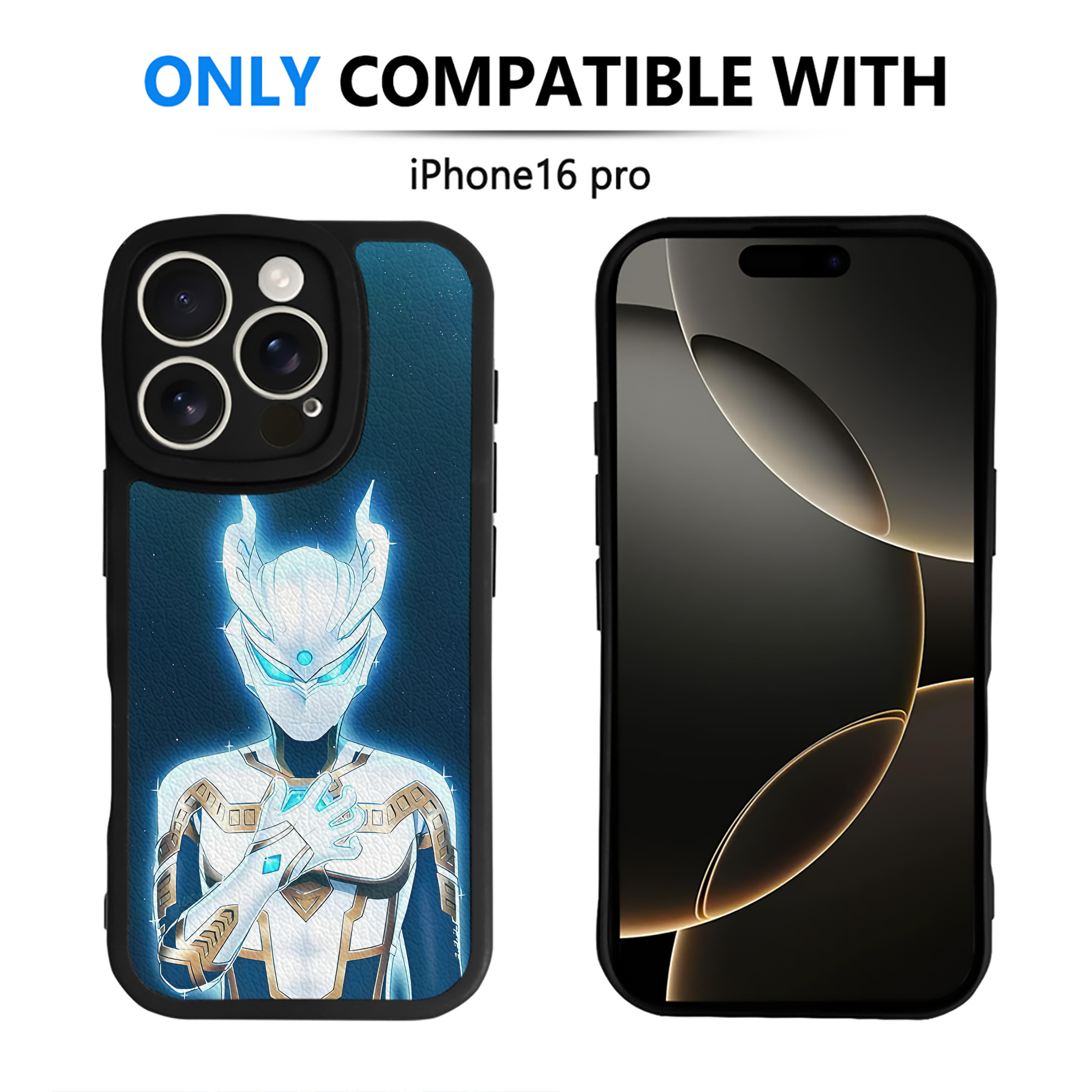 （画像用） ウルトラマン Ultraman 【iPhone 16シリーズ対応】シリコンスマホケース（レザー調） 材質：シリコン